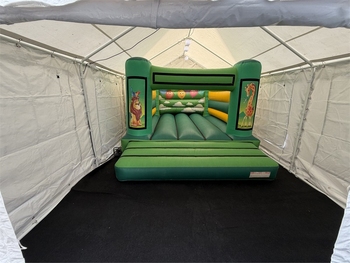 Marquee and low height bouncy castle package photo for Wolverhampton parties